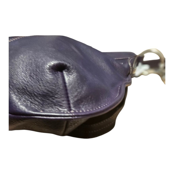 B. Makowsky Genuine Leather Crossbody Bag – Eggplant Purple, Silver Hardware - Picture 11 of 13